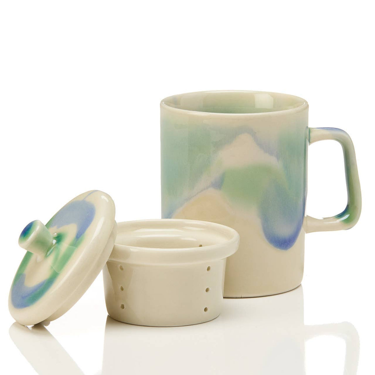Northern Lights Ceramic Tea Infuser Mug