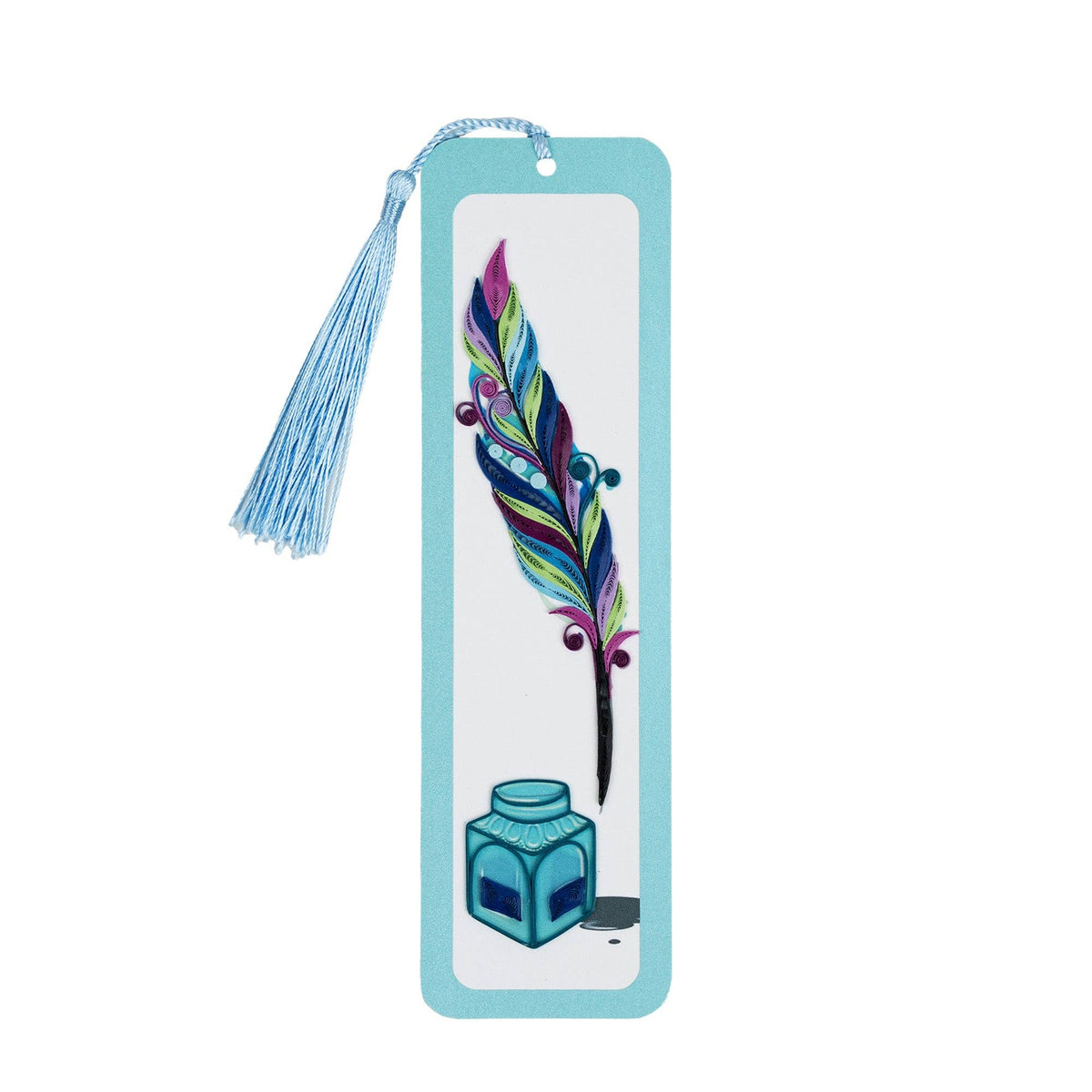 Handmade Quilled Paper Quill and Ink Bookmark