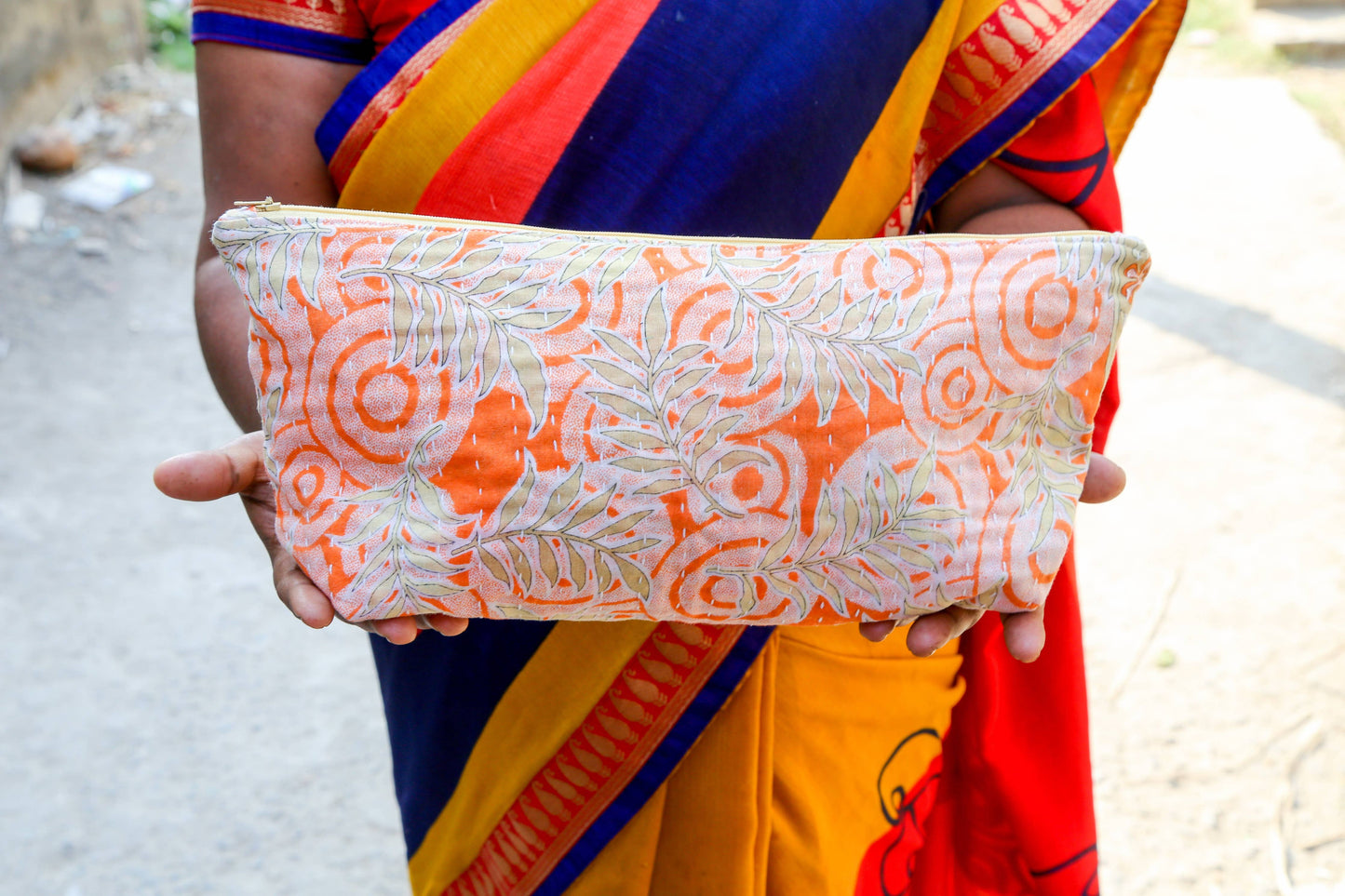 Kantha Cosmetic Bag | Extra Large