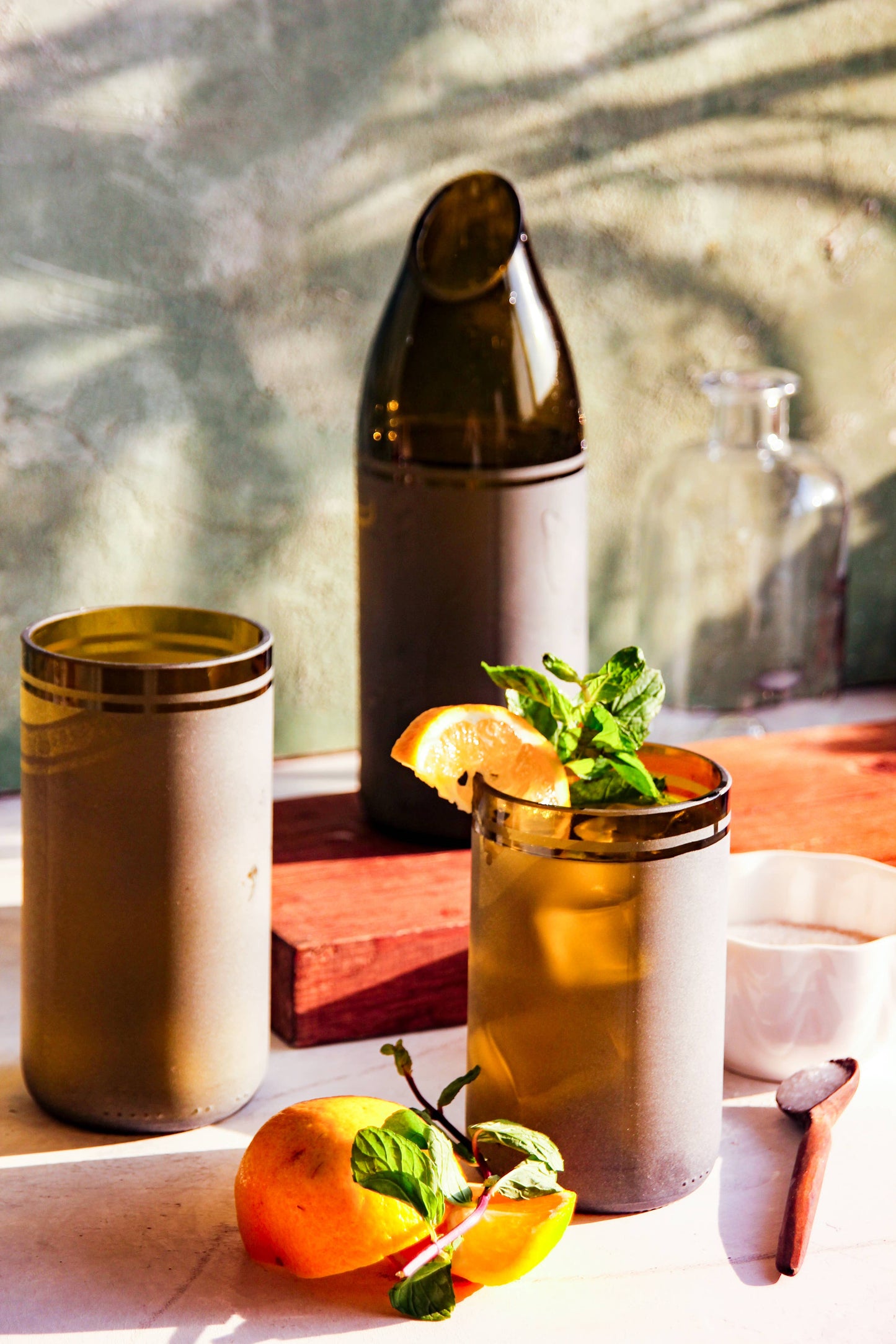 Howaida Jug/Vase Eco - Upcycled Hand-Crafted: Amber
