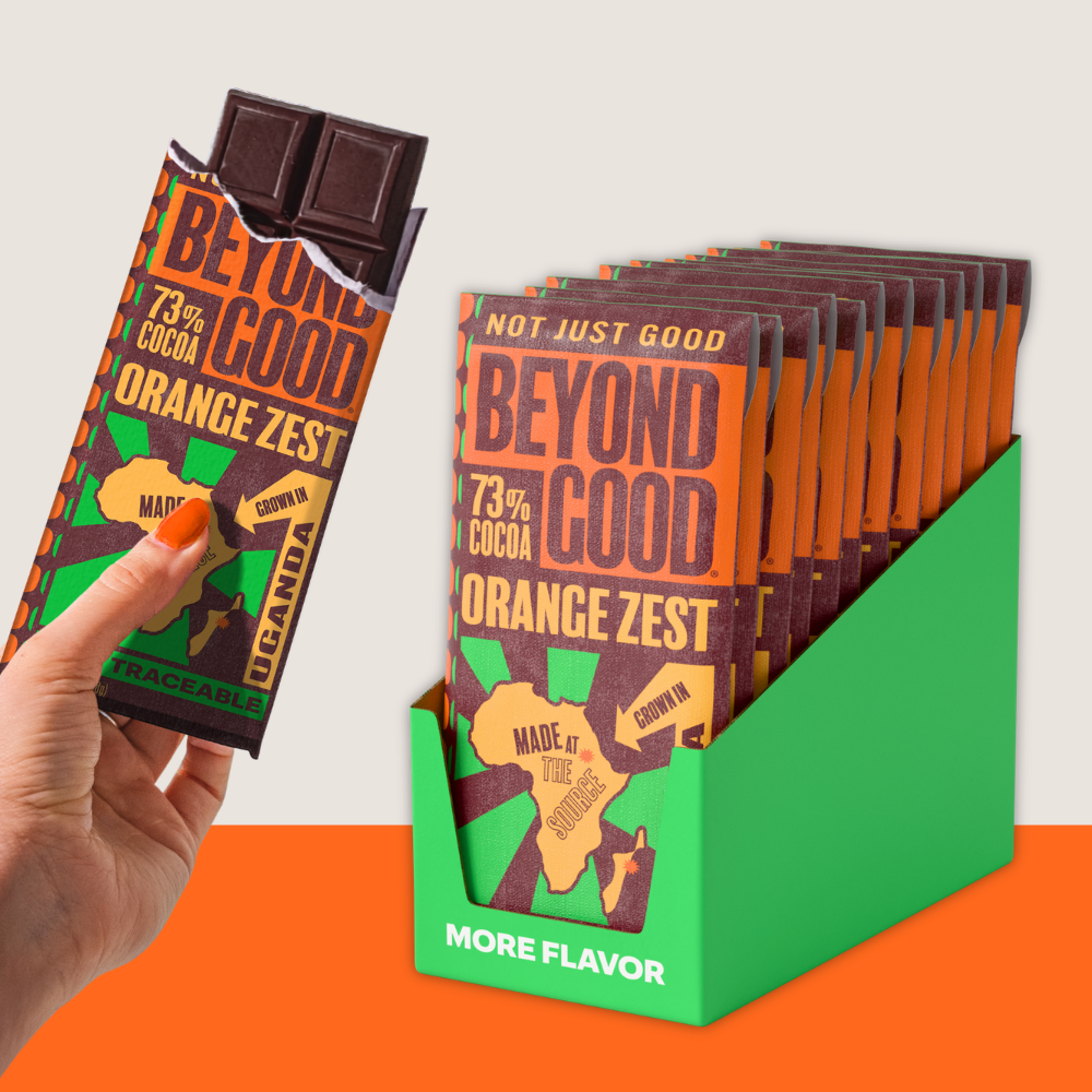 Orange Zest Dark Chocolate 73% | Craft Chocolate | Gift