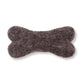Eco Wool Dog Bones/Toys: Brown, Gray, White (Fair Trade): Light Grey / Small