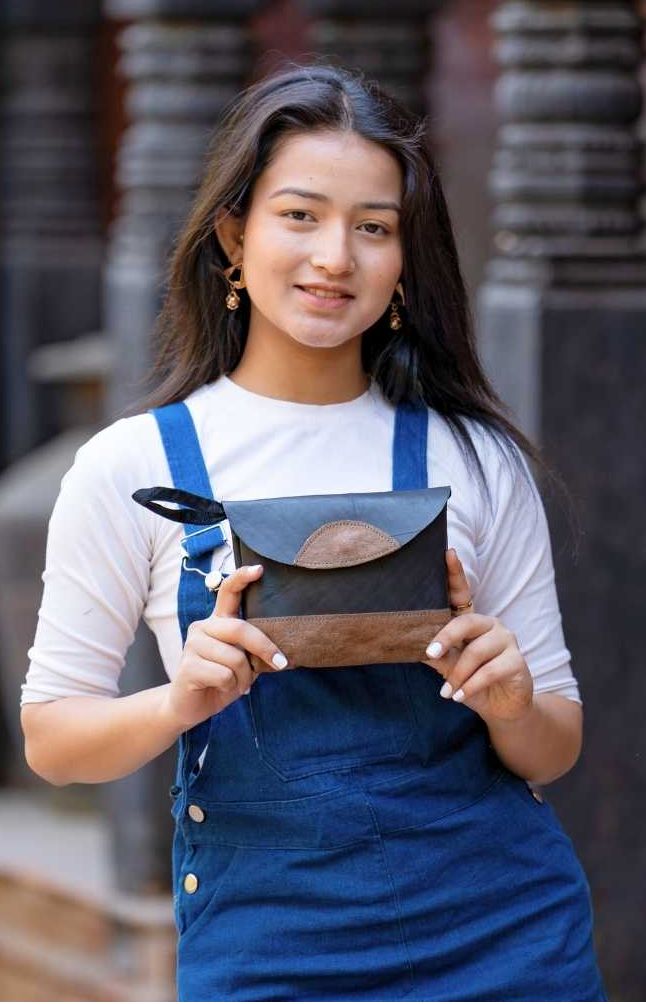 Recycled Rubber Small Clutch Bag