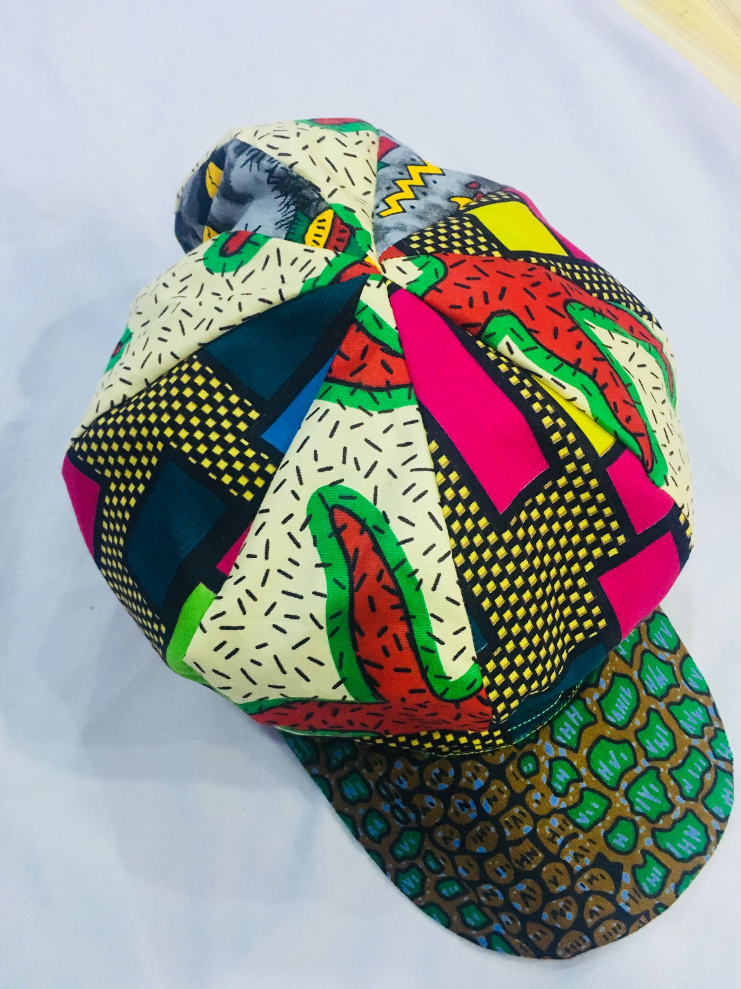 Gorra Ankara con estampado de cera africana, regalo hecho a mano, sombrero con estampado kente/africano 