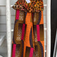 African wax print cotton short skirt