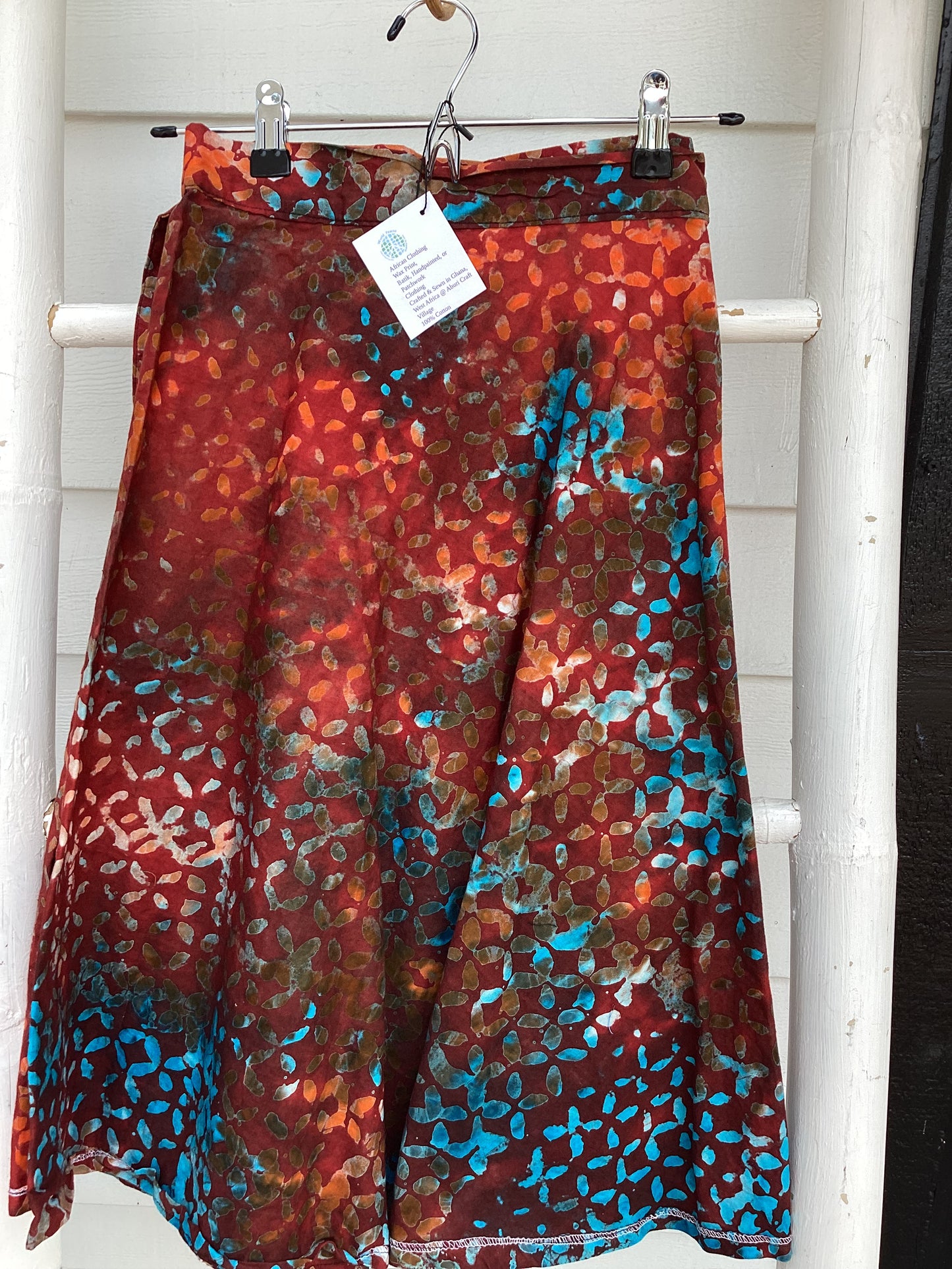 African wax print cotton short skirt