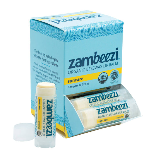 Bálsamo labial de cera de abejas orgánico Suncare