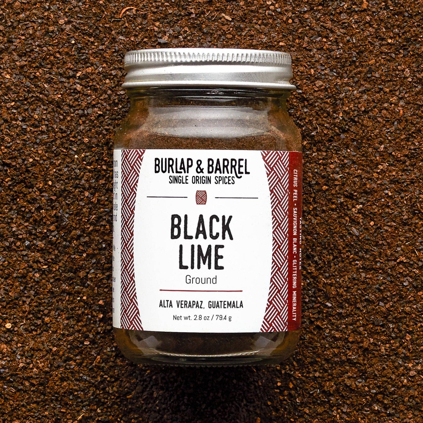 Ground Black Lime (Persian lime, Omani lime) - Single Origin: 2.8 oz glass jar