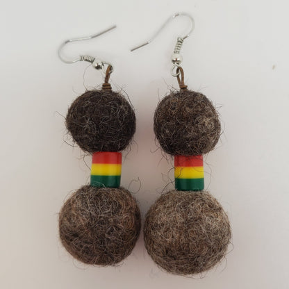 Bolivia Earrings with Ghanaian Beads