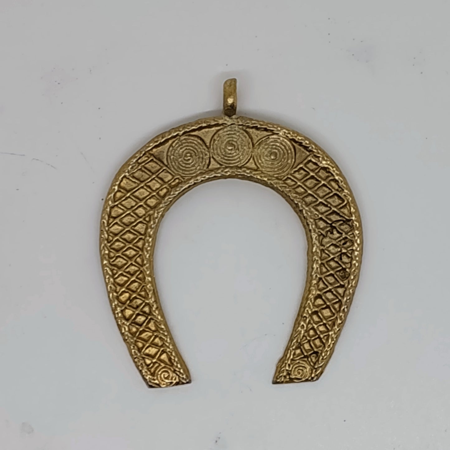 Brass U-Shaped Pendant
