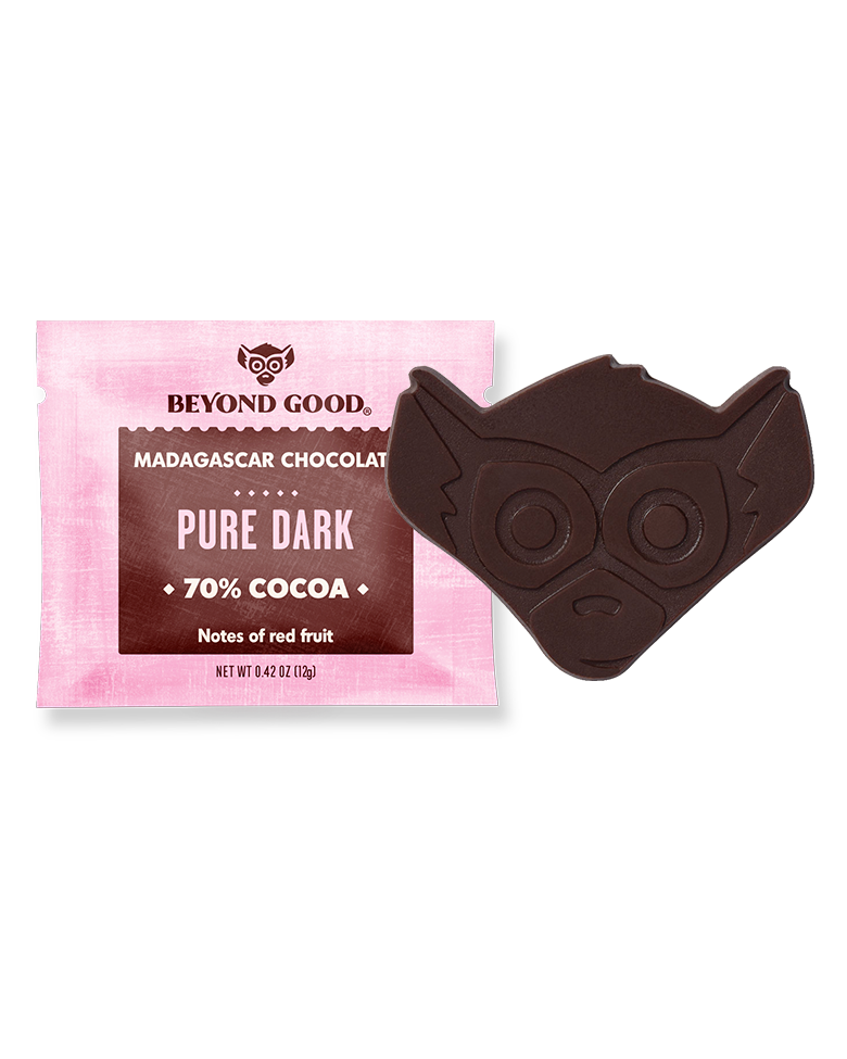 Pure Dark 70% Chocolate - Single Serve Choc Lemurs