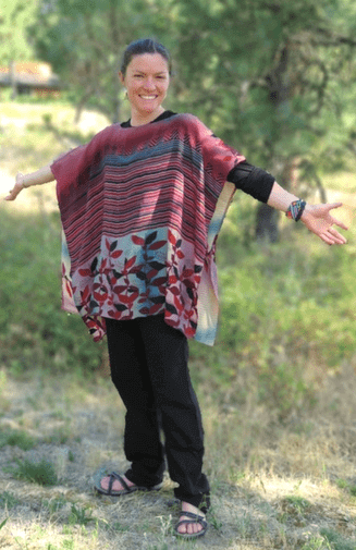 Poncho Shawl Silk