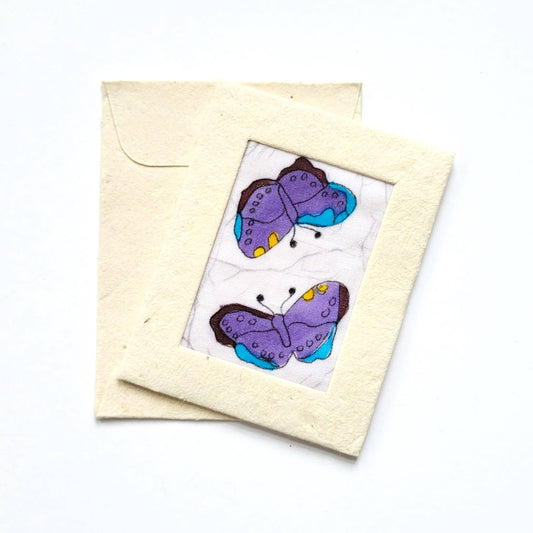 Mini tarjeta Batik mariposa