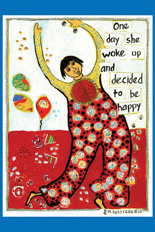 Postcard - She Decided to be Happy