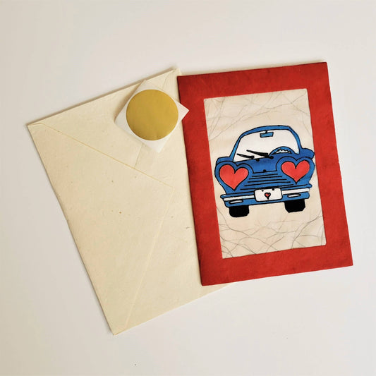 Tarjeta de notas Love Bug Batik