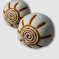 Handfelted Embroidered Wool Dryer Balls - Set of 2