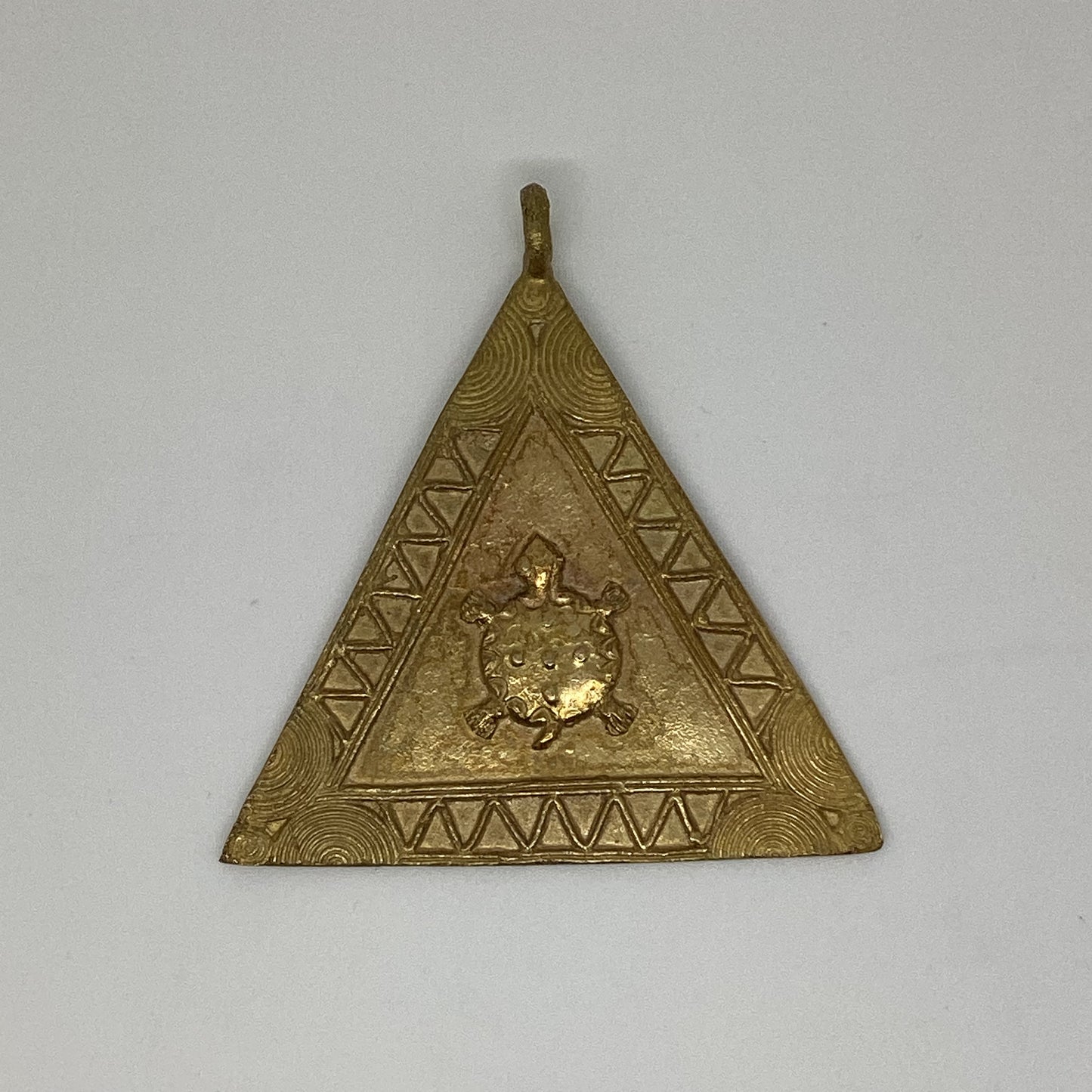 Triangle with Turtle Pendant
