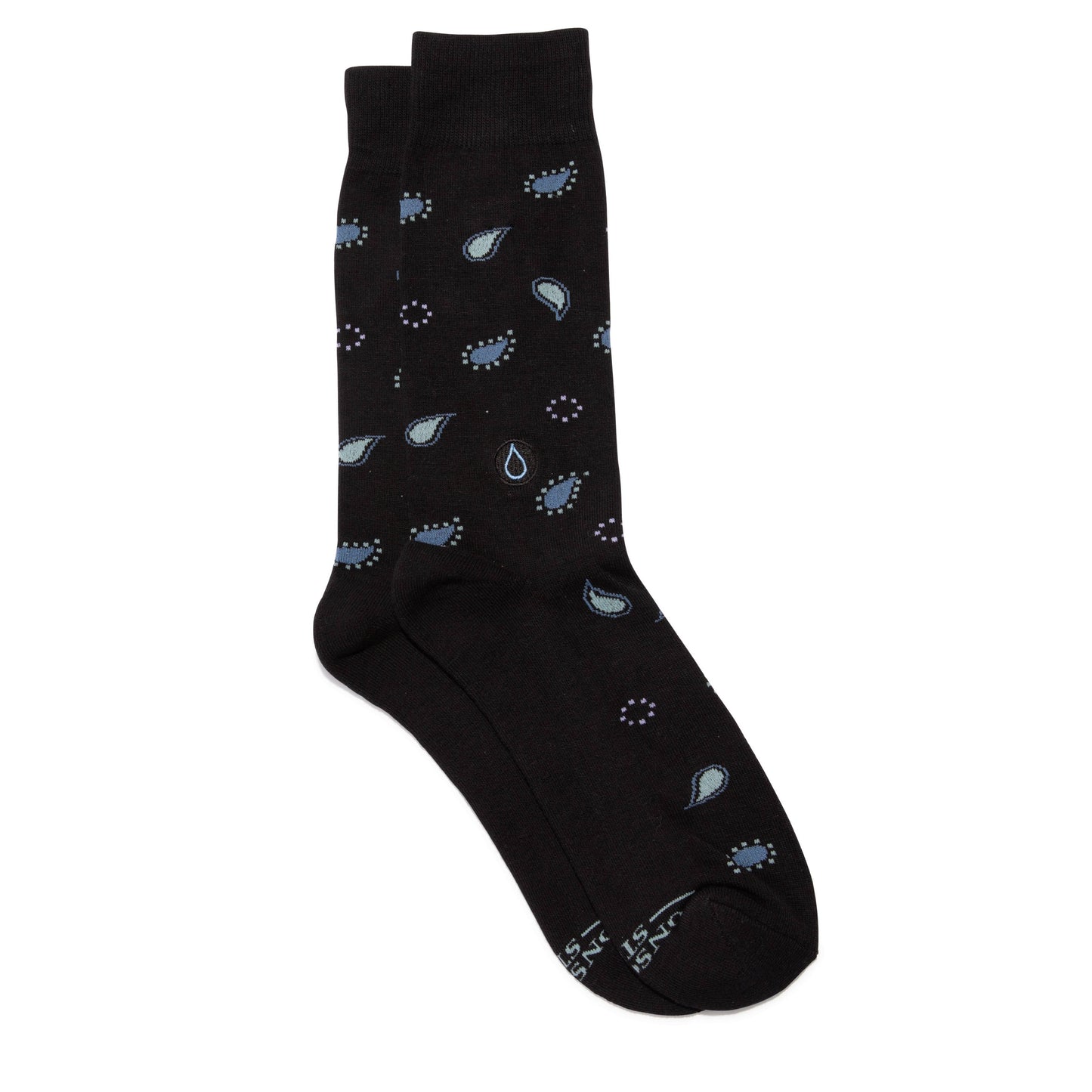 Socks that Give Water (Black Paisley)