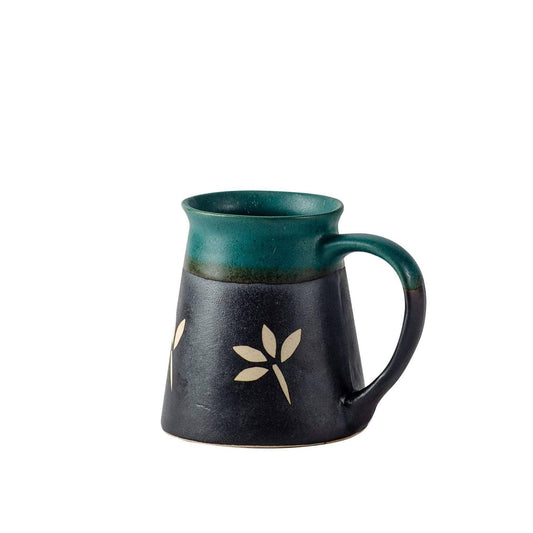 Taza de cerámica Ruhi Teal - Hecha a mano, Comercio Justo