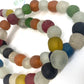 Rainbow recycled glass beads