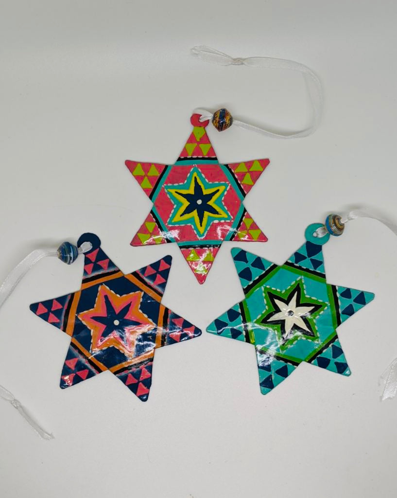 Painted upcycled Stars