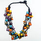 Bright Paper Bead Necklace