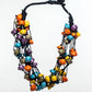 Bright Paper Bead Necklace