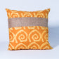 Burlap and Batik Pillow