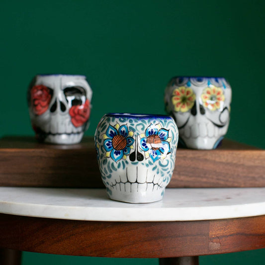 Esqueleto de calavera de azúcar Taza