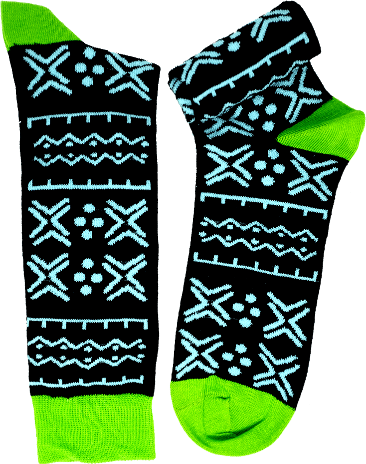Godiya Mudcloth Socks: Large - US 8-13 (EU 41-46)