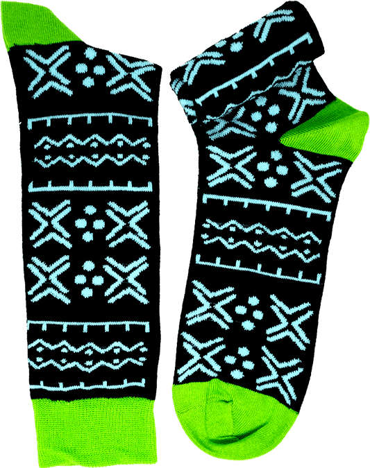 Godiya Mudcloth Socks: Small - US 4.5-7.5 (EU 35-40)