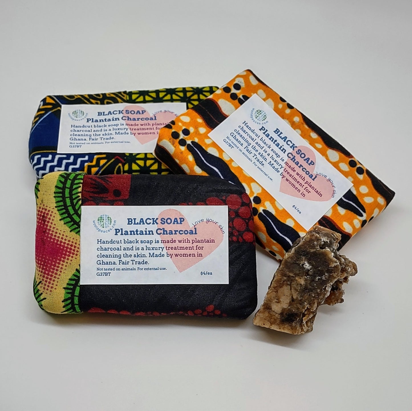 Charcoal Black Soap, Made in Ghana