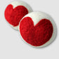 Handfelted Embroidered Wool Dryer Balls - Set of 2: Hearts