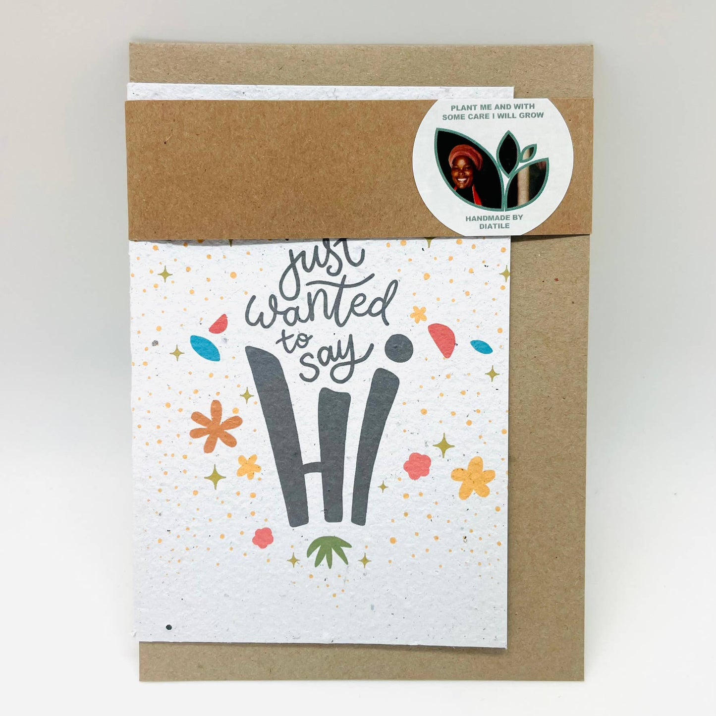 Growing Paper greeting card - Say Hi: Paper Band