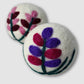 Handfelted Embroidered Wool Dryer Balls - Set of 2