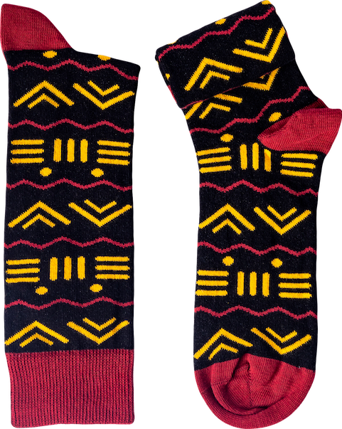 Baafira African Kente Socks L