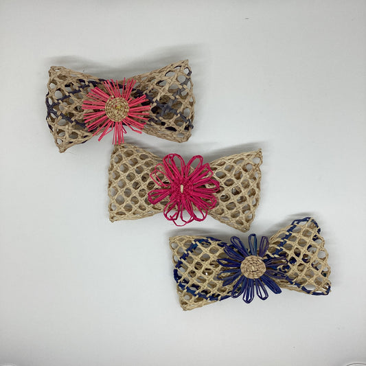 Sisal Barrette with Flower