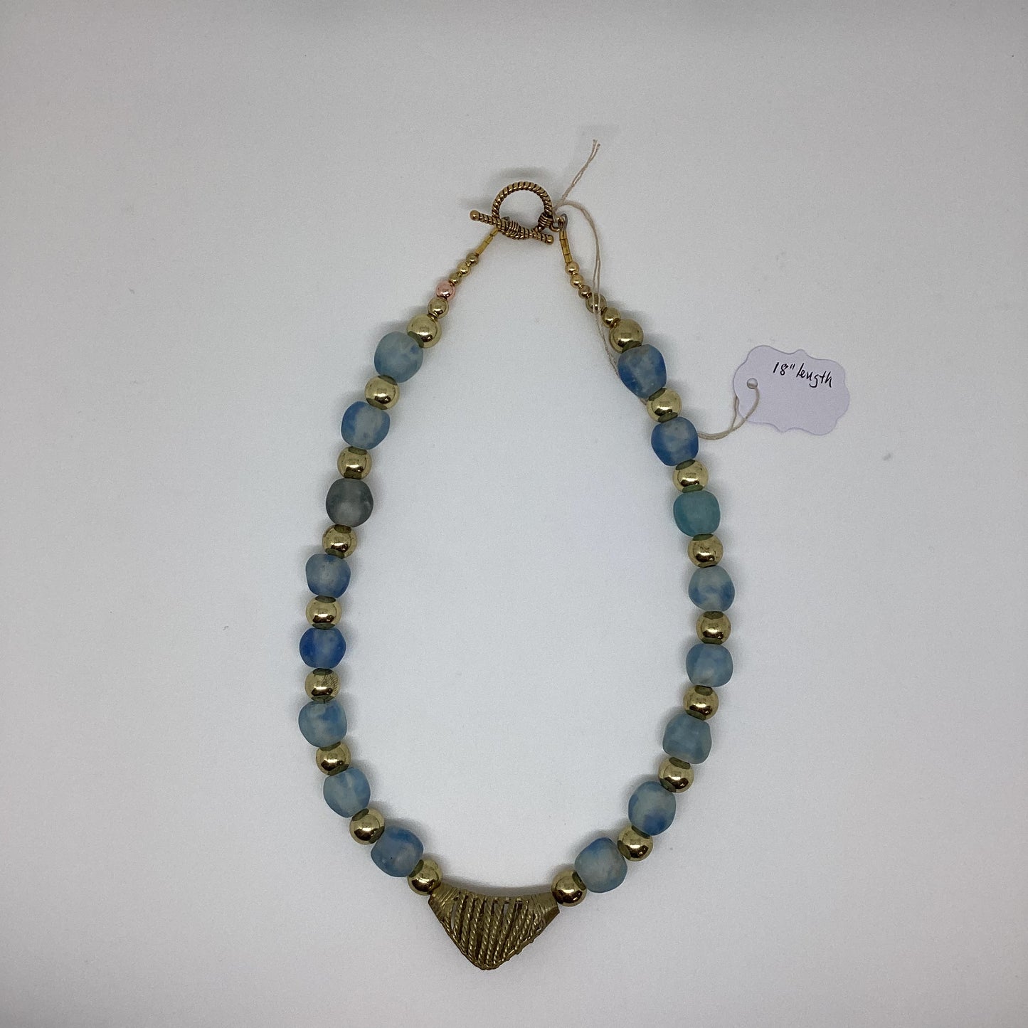 Translucent blue necklace