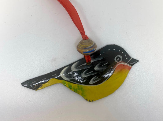 Goldfinch Metal Ornament