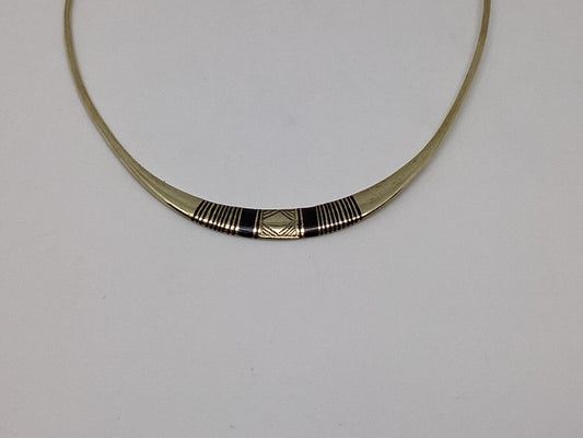 Tuareg hammered choker black feature lines