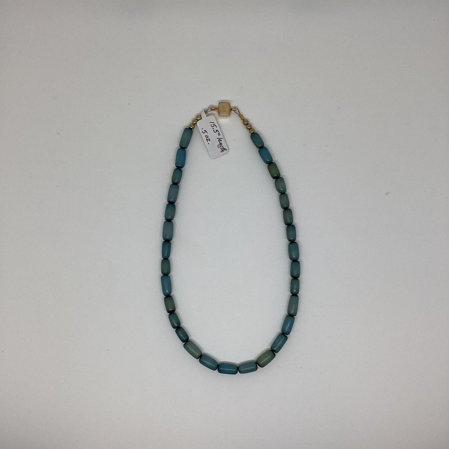 Blue beaded necklace