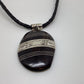 Tuareg ebony large pendant necklace