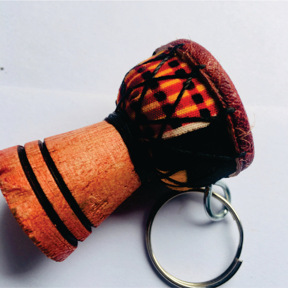 Djembe African Talking Drum Keychain